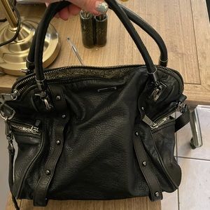 Rebbeca Minkoff Satchel- black shiny leather